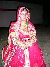 Wedding dress in Rajput, India.