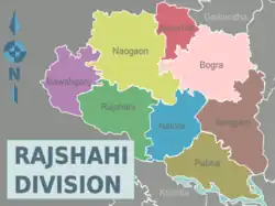 Districts within Rajshahi Division.