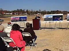 image of ground breaking ceremony for the Raleigh Springs Town Center