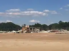 Demolition image of Raleigh Springs Mall anchor stores