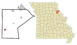 Location of Perry, Missouri