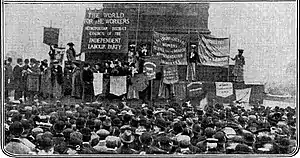 A demonstration in Trafalgar Square