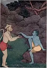 Rama sending his signet ring to Sita