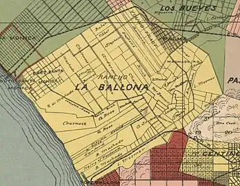 Mesmer (and Briswalter) holdings on the Ballona in 1888