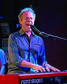 Randall Bramblett on keyboards at The Saint, Asbury Park, NJ, on September 14, 2013.