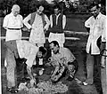 M.S. Randhawa planting a tree