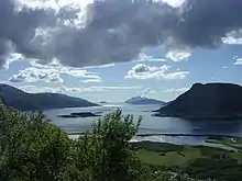The mouth of Ranfjord near Nesna