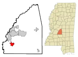 Location of Florence, Mississippi