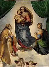 Raphael, Sistine Madonna, 1512–1513; inspiration for Ingres' painting