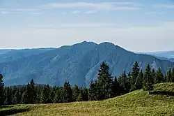 Rarău-Giumalău mountainous range in Suceava County, Bukovina, northeastern Romania
