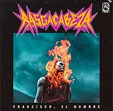 cover art of the album with the image of a man with his head on fire