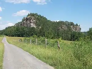 The Rauenstein seen from Weißig