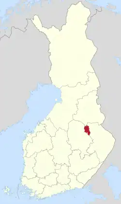 Location of Rautavaara in Finland