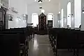Interior view of the part of Beit HaRav used for Yeshiva Mercaz HaRav as well as synagogue.