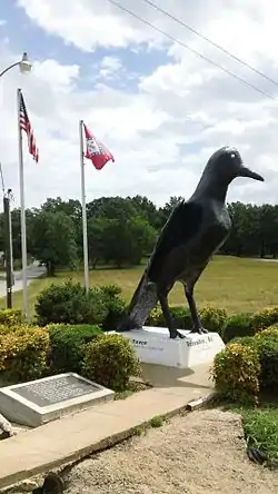 Raven statue in the town, June 2012