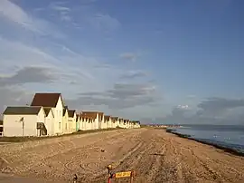 Cabins along the beach