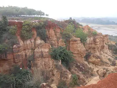 Ravines on the banks of Shilabati