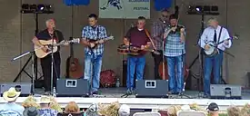 Ray Legere and his band Acoustic Horizon on stage at the 2015 Tottenham Bluegrass Festival