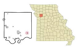 Location of Hardin, Missouri