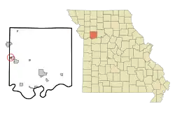 Location of Homestead, Missouri