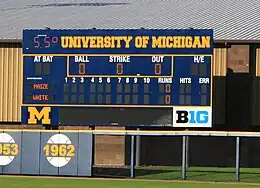 Ray Fisher Stadium scoreboard