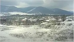 winter view with the Preslav Mountain in the background