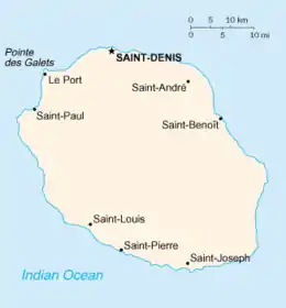 Map of Réunion