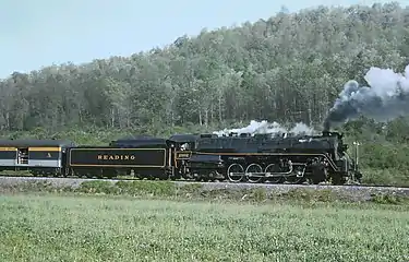 No. 2102 pulling an inaugural train at Cass, West Virginia on May 2, 1971