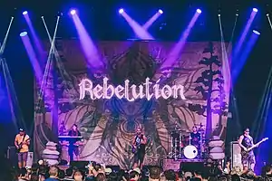 Rebelution performing live at Cali Roots in 2014