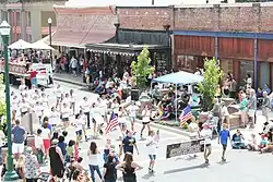 Annual Red Suspenders Parade honoring public safety in downtown Gridley