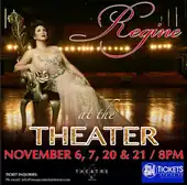 A poster of Regine at the Theater