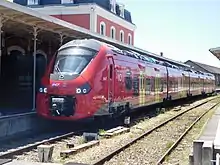 A TER Occitanie train in the new LiO livery at Albi-Ville station.