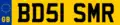 The British version of the EU standard number plate issued until the transition ended after the UK withdrew from the EU; this was optional in the UK.