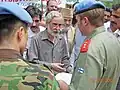Muhammad Farooq Rehmani, Hurriyat Conference, presenting a meo to UN officials in Azad Kashmir, 2005