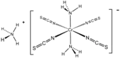 Reinecke's salt features a very stable anionic diamine complex of Cr(III), which is used as a counteranion.