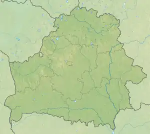 Map showing the location of Narachanski National Park