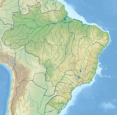 Location of the lake in Brazil.