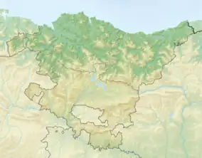 Map showing the location of Izki Natural Park