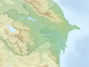 Location of lake in Azerbaijan