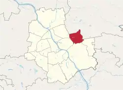 Location of Rembertów within Warsaw