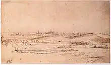 Drawing View of Haarlem with the Saxenburg Estate in the Foreground, in Boijmans van Beuningen