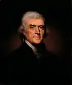 Portrait of Thomas Jefferson by Rembrandt Peale, 1800