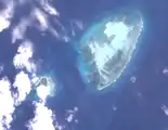 Remire (Eagle) Island and Remire Reef (NASA Satellite Image)