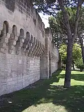 The city walls of Avignon.