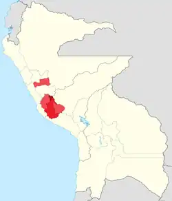 Location of Iquicha within the Peru-Bolivian Confederation