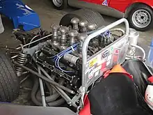 Repco Brabham 760 series 5-litre quad cam V8 engine in the Matich SR4 in 2012