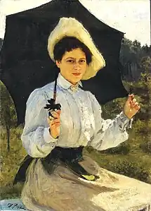 In the Sunlight: Portrait of Nadezhda Repina (1900)