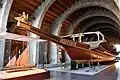 Bow view of the replica in the Museu Marítim de Barcelona.