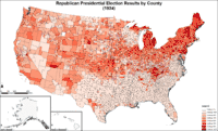 Map of Republican presidential election results by county