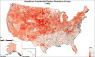 Republican presidential election results by county
